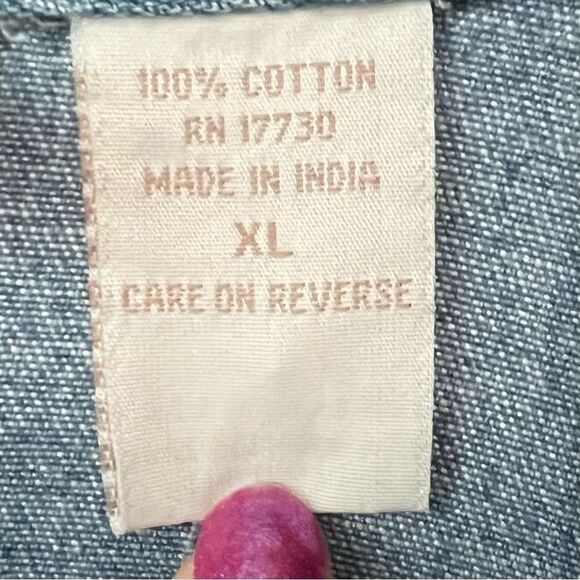 Cherokee Vtg Button Down Denim Midi Shirt Dress Size XL - Picture 5 of 6